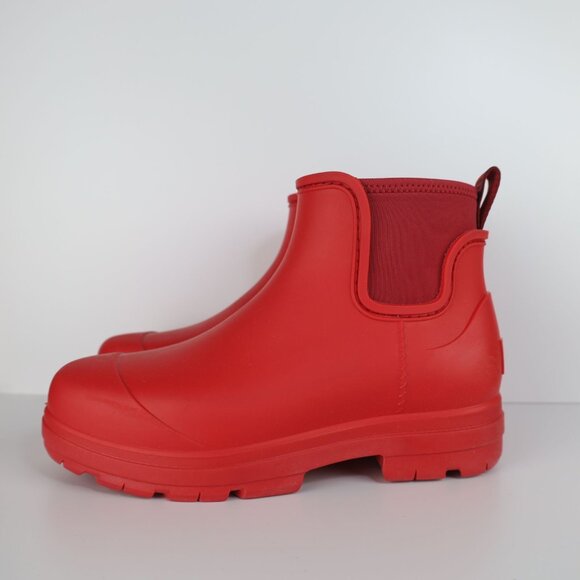 UGG Women S Red Droplet Lug-Sole Waterproof Rain Boots- 0261, 0334, 0335 - Picture 1 of 12